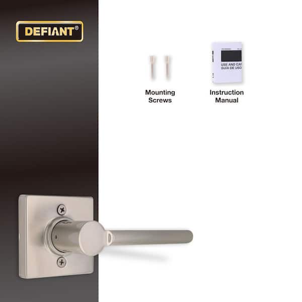 Defiant Tonebridge Satin Nickel Dummy Door Handle with Square Rose