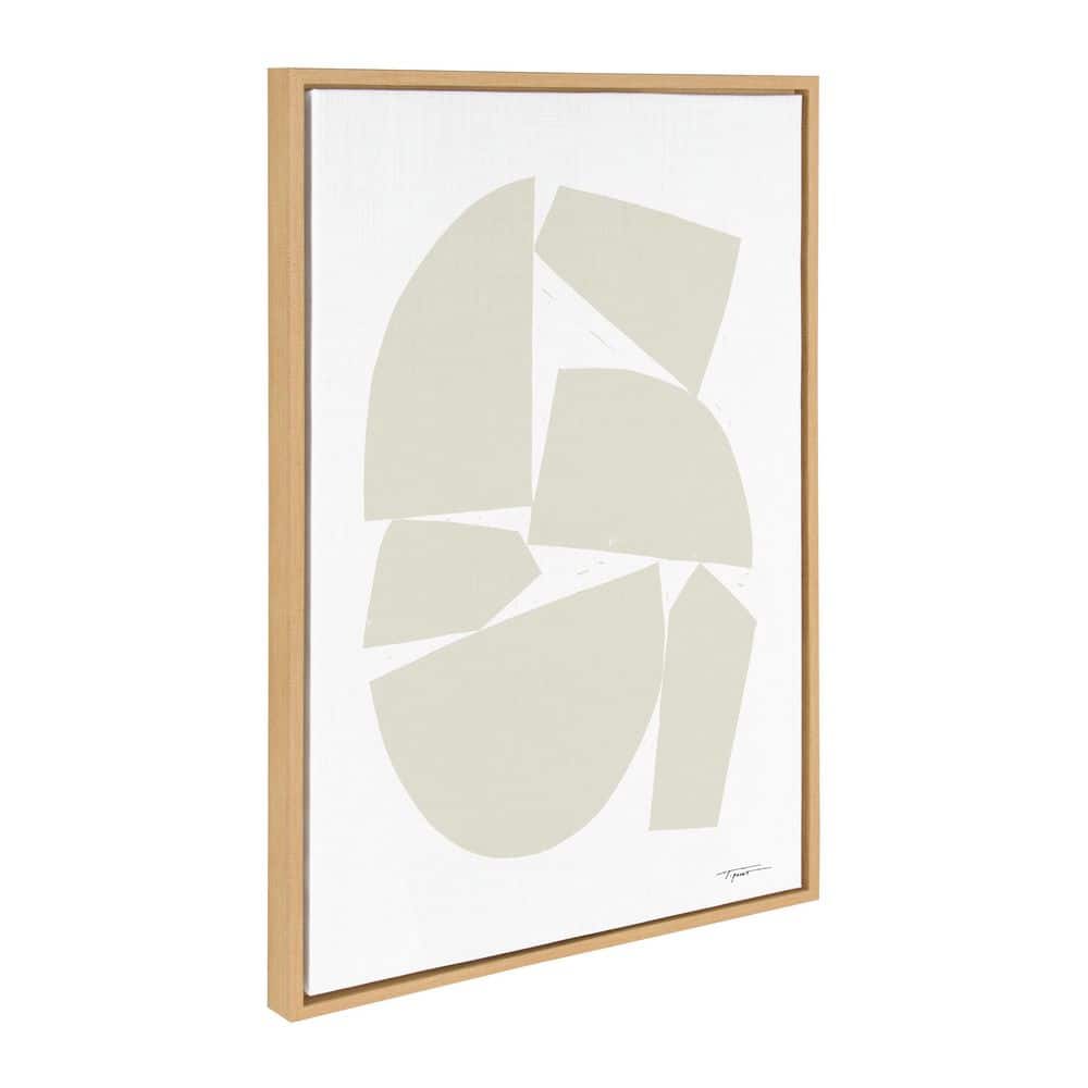Neutral Abstract Canvas Print with Natural Frame, 36" x 27"