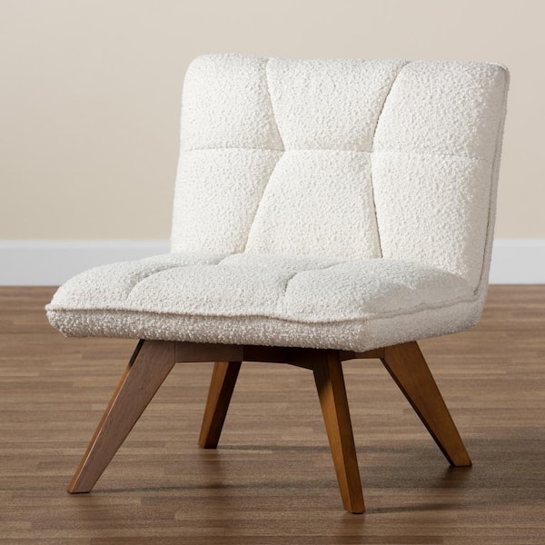 Baxton Studio Darielle White and Walnut Brown Chair 228 12963 HD