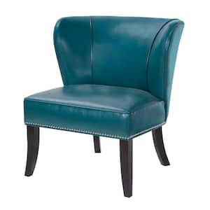 Sheldon Blue Modern Armless Accent Chair