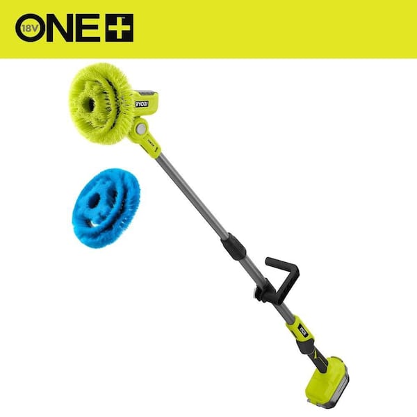 RYOBI ONE+ 18V Cordless Telescoping Power Scrubber (Tool Only) w