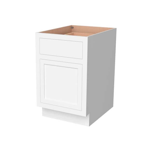 18 in. W x 25 in. D x 34.5 in. H Plywood Base Waste Basket Cabinet-2 Bins in Beige