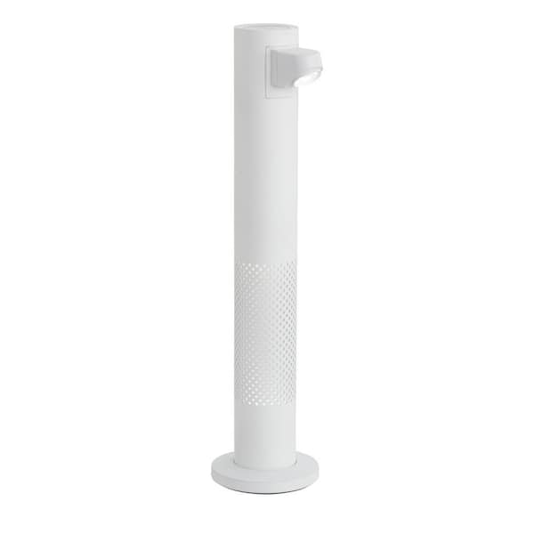George Kovacs Kovacs 11.75 in. White Rechargeable Dimmable LED Desk Lamp and Flashlight with USB-C Port and White Aluminum Shade