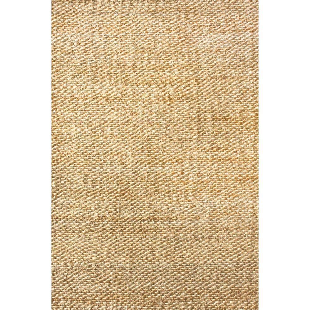 Handwoven Natural Jute Rectangular Rug, Stain-Resistant 25"x6"