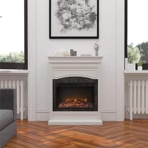 Robinside 40.5 in. Electric Freestanding Fireplace in White