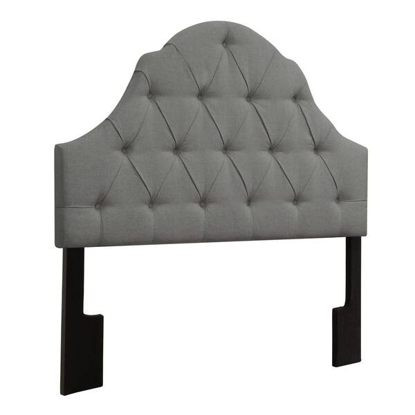 HMidea Camel Back Button Tufted Ash Full/ Queen Upholstered Headboard
