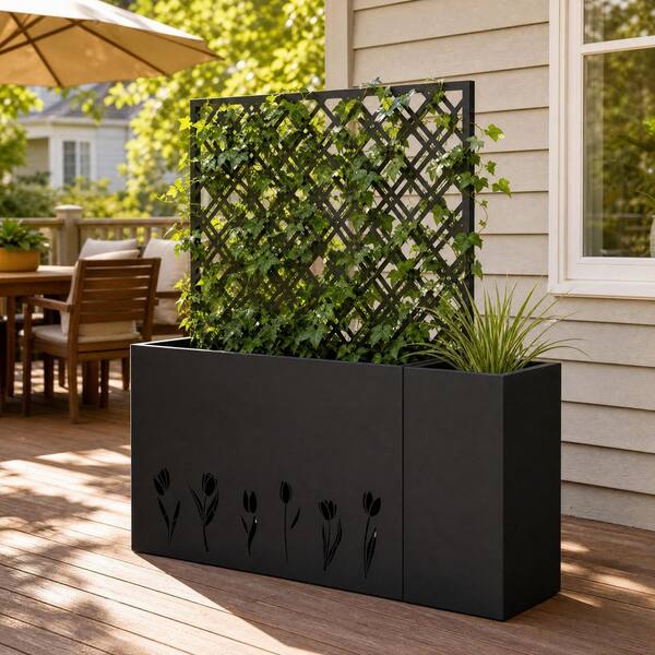 Springhaven 47.4 in. L x 11.9 in. W x 23.6 in. H Black Metal