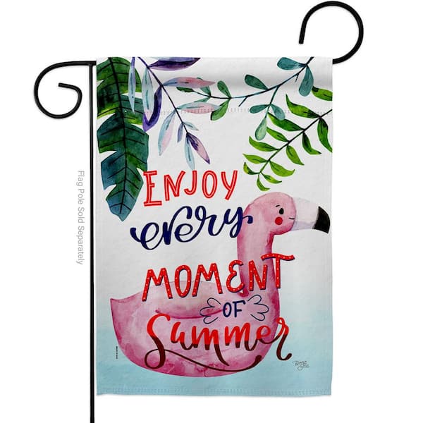 Breeze Decor 13 in. x 18.5 in. Enjoy Every Moment Garden Flag Double-Sided Summer Decorative Vertical Flags