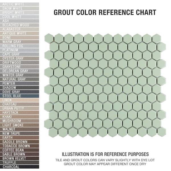 Merola Tile Metro 1 in. Hex Glossy Mint 10-1/4 in. x 11-7/8 in