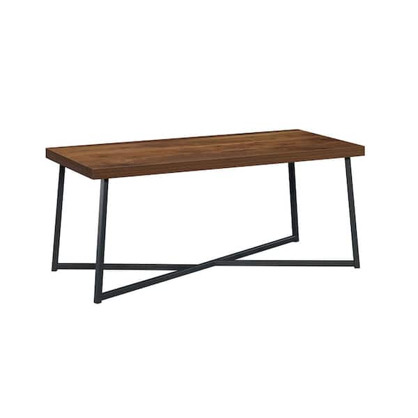 SAUDER Canton Lane 44 in. Walnut Large Rectangle Composite Coffee Table