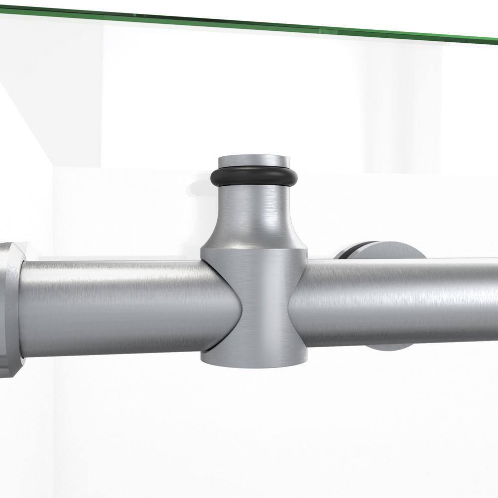 72.38" Clear Glass Frameless Sliding Shower Enclosure with Stainless Steel Hardware