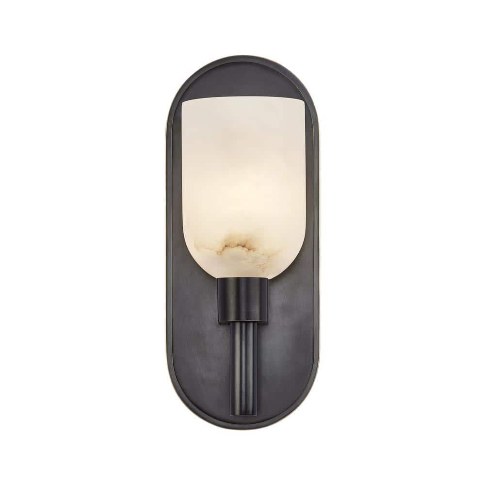 Urban Bronze Alabaster Dimmable Wall Sconce Light