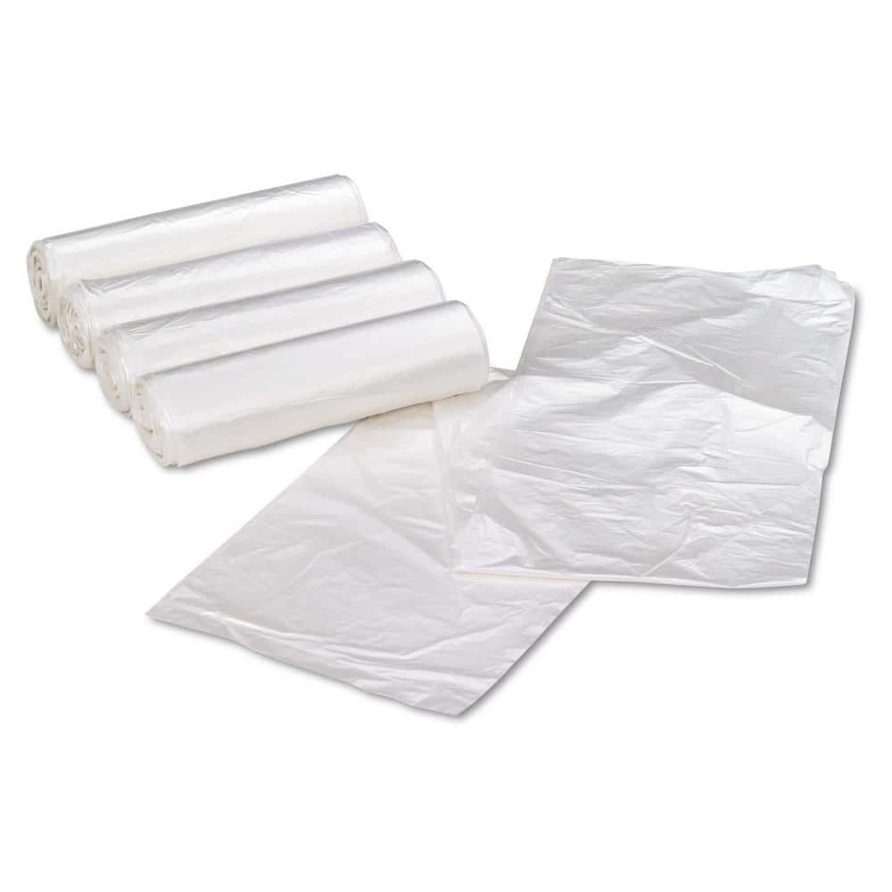 33 Gallon Clear High-Density Trash Bags with Star-Seal Bottom