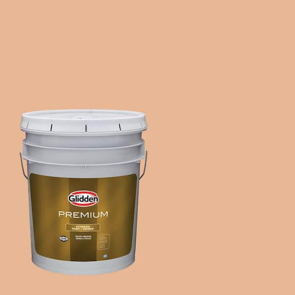Glidden Premium 5 gal. Gentle Doe PPG1201-4 Flat Exterior Latex Paint