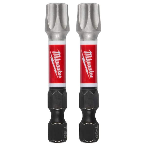 Milwaukee SHOCKWAVE 2 in. Impact Duty Alloy Steel T50 Power Bit (2