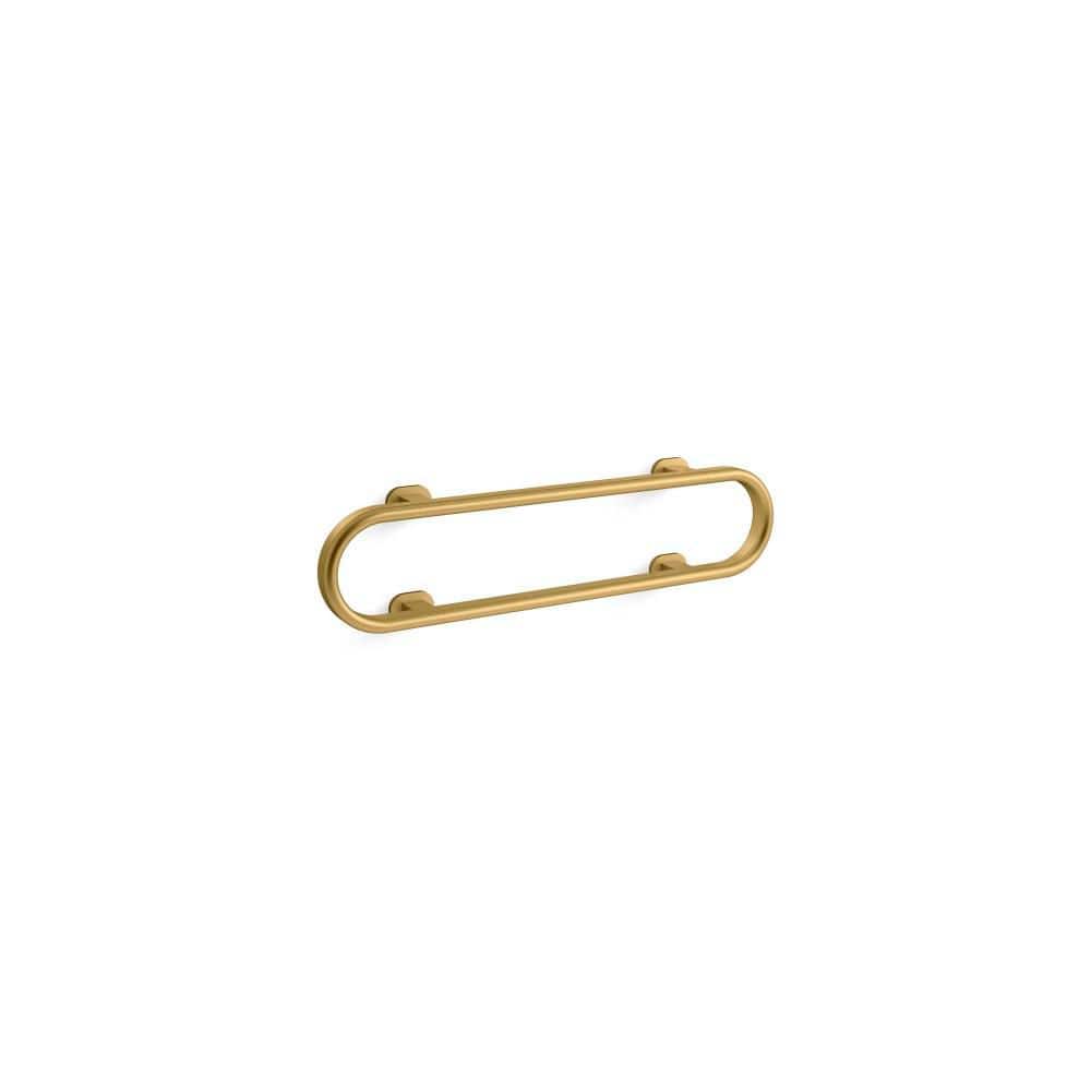 Belay 30 in. Grab bar loop in Vibrant Brushed Moderne Brass
