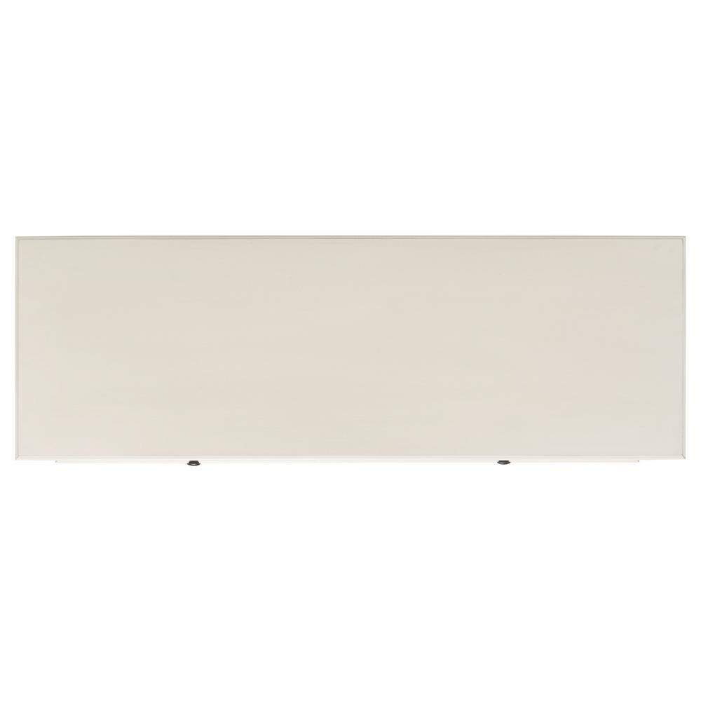 Countryside Charm Distressed White 53" Media Stand with Cabinet