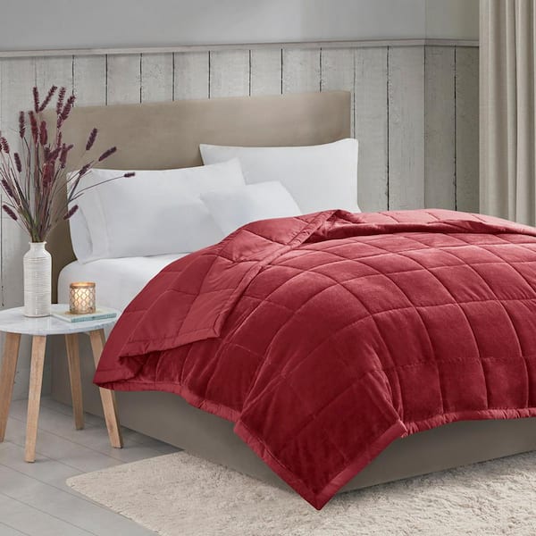 Jeedeson Burgundy Smart Temp Reversible Microfiber Twin Blanket