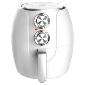 3.2 qt. White Electric Air Fryer with Timer and Temperature Control