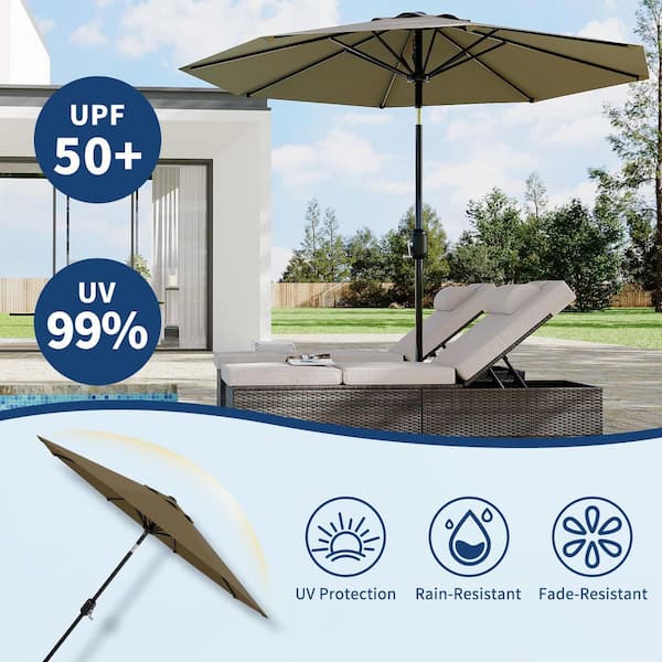best cantilever patio umbrella 2021 Mirador Novara 10'x10' Indigo Color Mushroom This is because you can get them to rotate 360 degrees to follow the suns positioning throughout the day 12x12ft Best Patio Umbrella with
