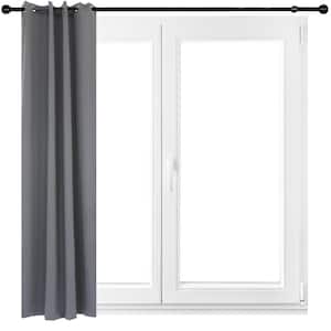 Indoor/Outdoor Blackout Curtain Panel with Grommet Top - 52 x 120 in (1.32 x 3 m) - Gray