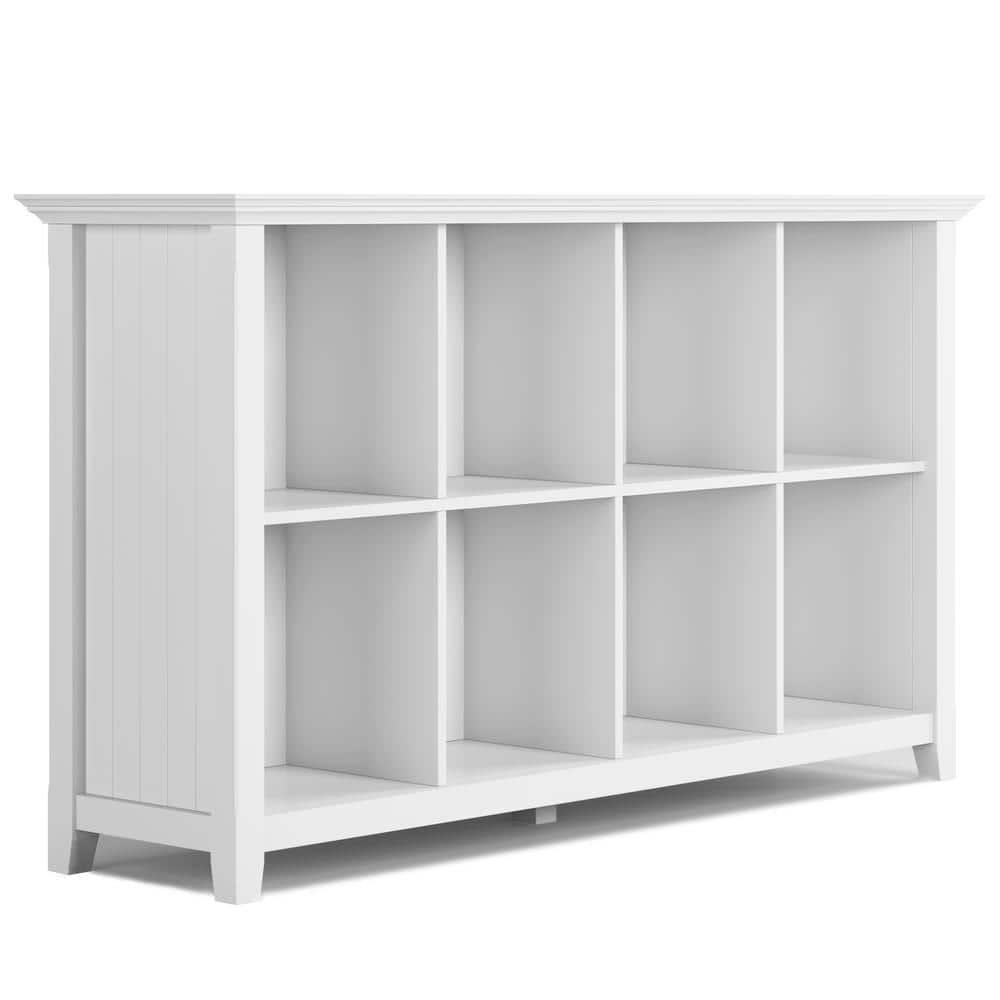 Simpli Home - Acadian 8 Cube Storage Sofa Table - White