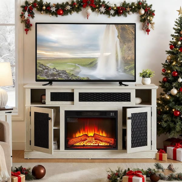 ToolCat 58 in. Freestanding Electric Fireplace TV Stant