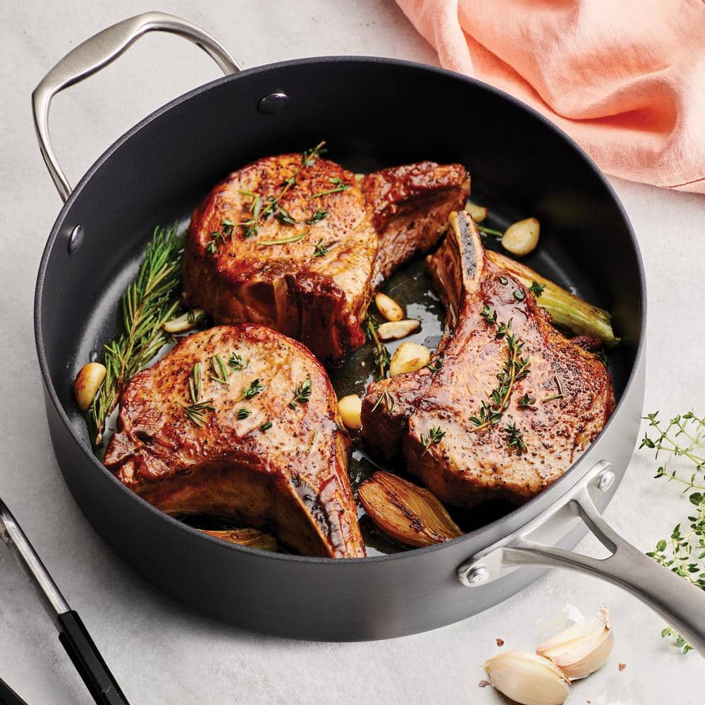 10-Piece Non-Stick Hard Anodized Aluminum Cookware Set
