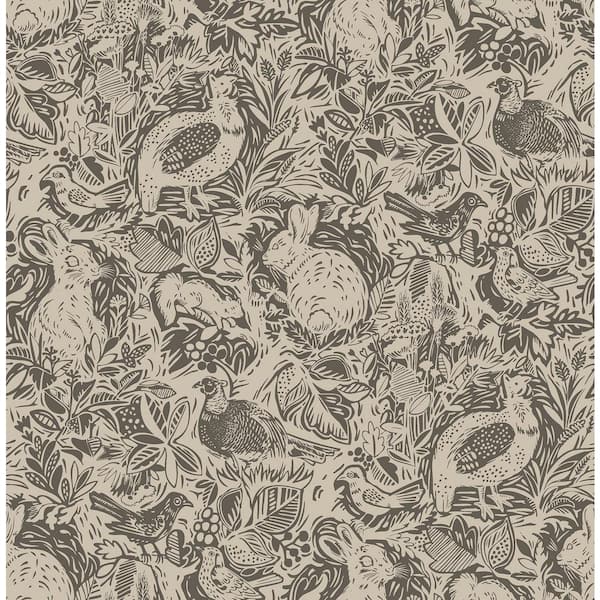 NuWallpaper Charcoal Terrene Peel and Stick Wallpaper Sample
