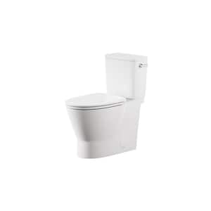Aspirations 2-Piece 1.28 GPF Single Flush Elongated Skirted Toilet with Right-Hand Trip Lever and Seat in White