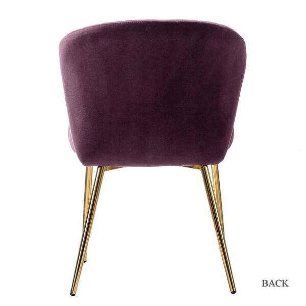 Purple tufted dining discount chair