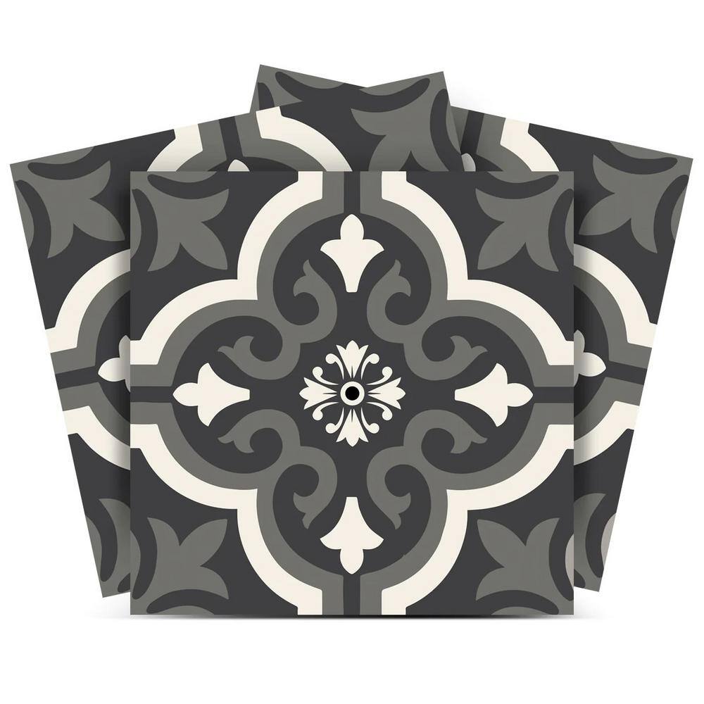 Black, White, and Gray B151 5 in. x 5 in. Vinyl Peel and Stick Tile (24 Tiles, 4.17 sq. ft. Pack) price history on PriceWatchPro