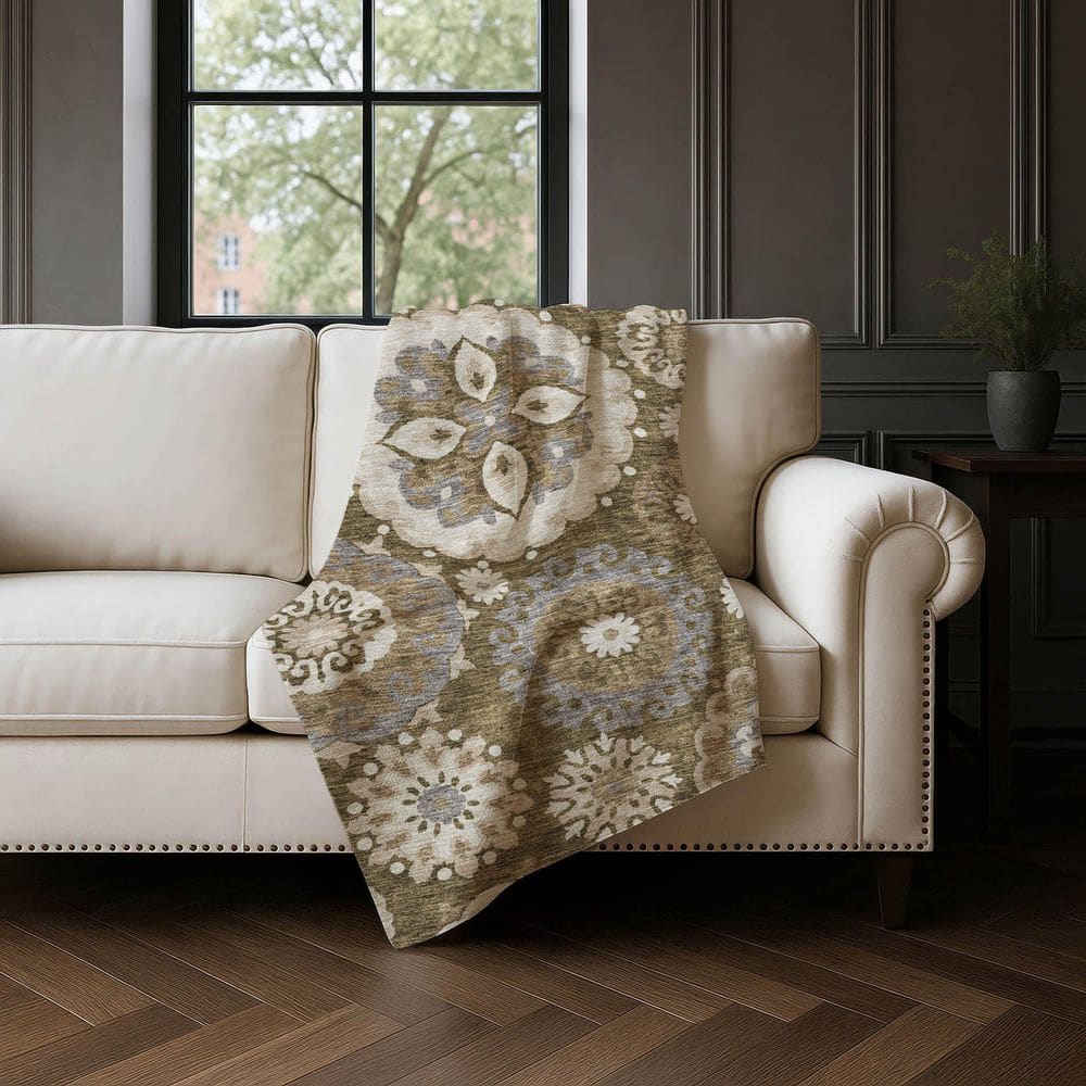 Premium Machine Washable ASB763 Brown 50 in. x 70 in. Sherpa Throw Blanket price history on PriceWatchPro