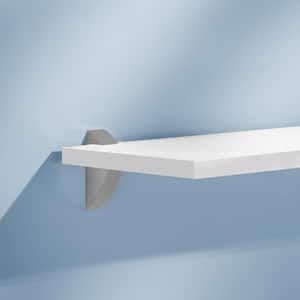 CLIP 0.75 in. Grey Decorative Shelf Bracket (2-Pack)