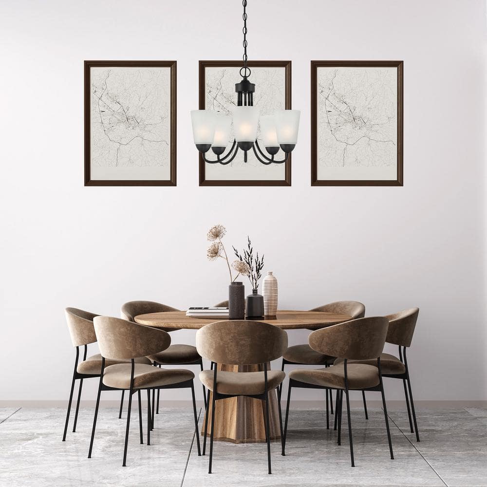 Mini Malone Transitional 17.5" Nickel Chandelier