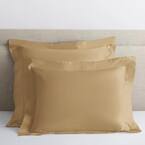 Classic Solid Antique Gold 350-Thread Count Sateen Euro Sham