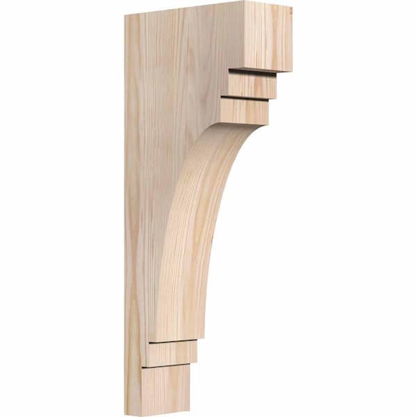 Ekena Millwork 3-1/2 in. x 8 in. x 20 in. Douglas Fir Pescadero Smooth Corbel