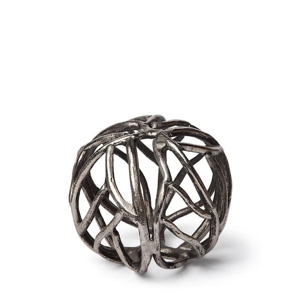 HomeRoots 5 in. Brown Petite Silver Metal Tree Branch Sculpture