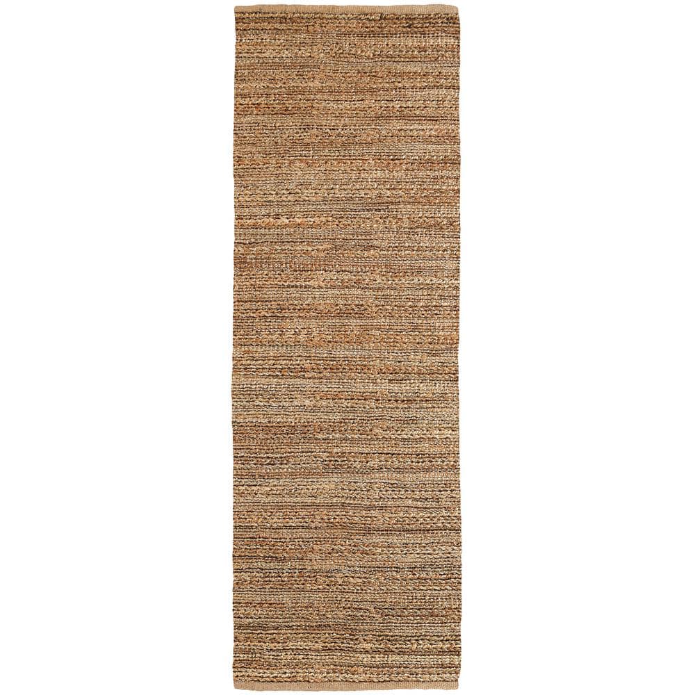 Jute Blend Natural Fiber Braided Area Rug  2 ft. 6 in. x 7 ft. 9 in. Beige