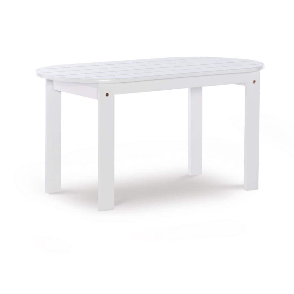 Shelly Adirondack White Oval Wood Outdoor Coffee Table price history on PriceWatchPro