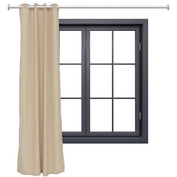 Sunnydaze Decor Indoor/Outdoor Curtain Panel with Grommet Top - 52 x 120 in (1.32 x 3 m) - Beige