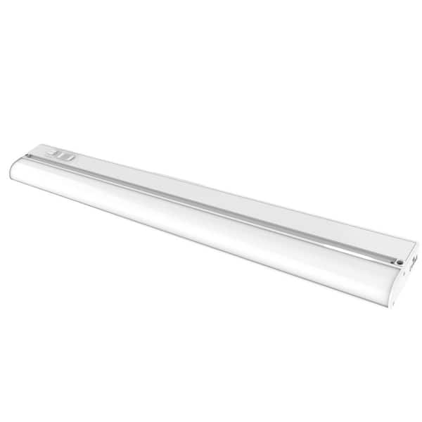 24 in. Length 2.95 in. Width Direct Wire or Plug-in White Integrated LED Linkable Under Cabinet Light (1PK)