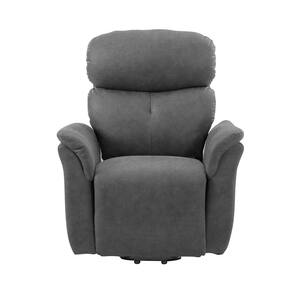 Gray Foam Power Lift Chair with Adjustable Massage Function and Heating System
