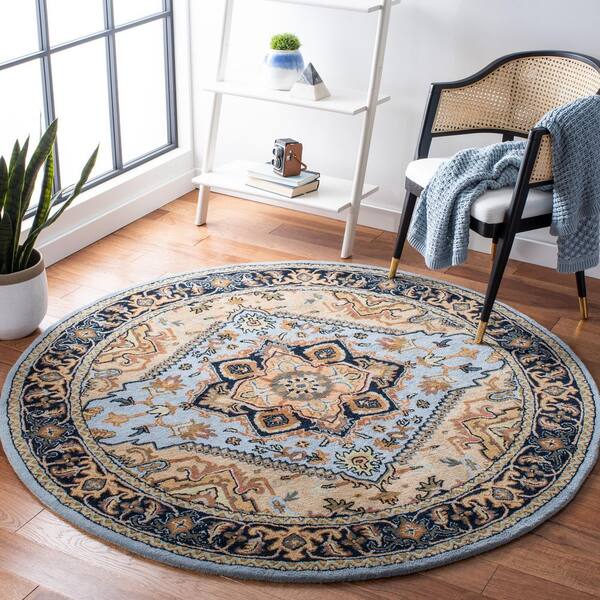 Shop Taftan Border 10 Ft Runner Rug Gray & Multicolor, Indoor Rugs