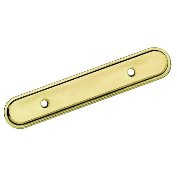 Amerock 3 in. Center Burnished Brass Pull Backplate