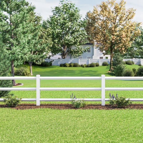 1-1/2 in. x 5-1/2 in. x 8 ft. Vinyl Ranch Fence Rail
