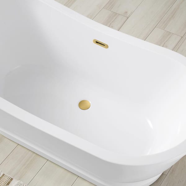Home Decorators Collection 1.18 in. x 2.75 in. x 2.75 in. Tub Trim Kit in Brushed Gold