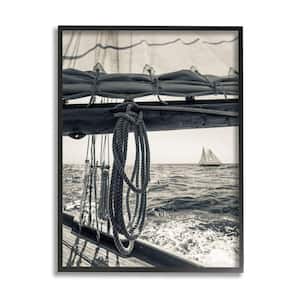 Ocean Sail Vintage Ship Muted Photography By Danita Delimont Framed Print Abstract Texturized Art 11 in. x 14 in.