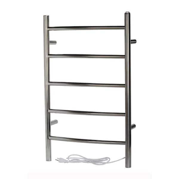 Capri 56-Bar Stainless Steel Electric Towel Warmer with Wall Mount Hardwired/Softwired Combo in Chrome