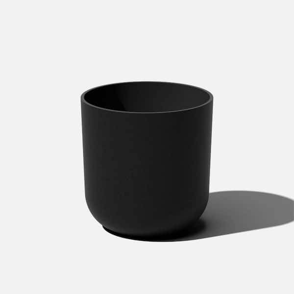 Kona 15 in. Round Black Plastic Planter